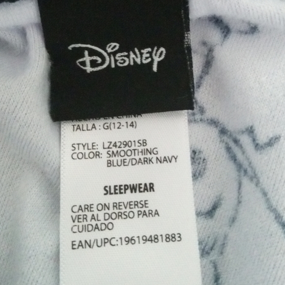 DISNEY LILO & STITCH WOMEN'S BLUE PAJAMA SET SIZE LARGE (12-14). - Picture 3 of 9